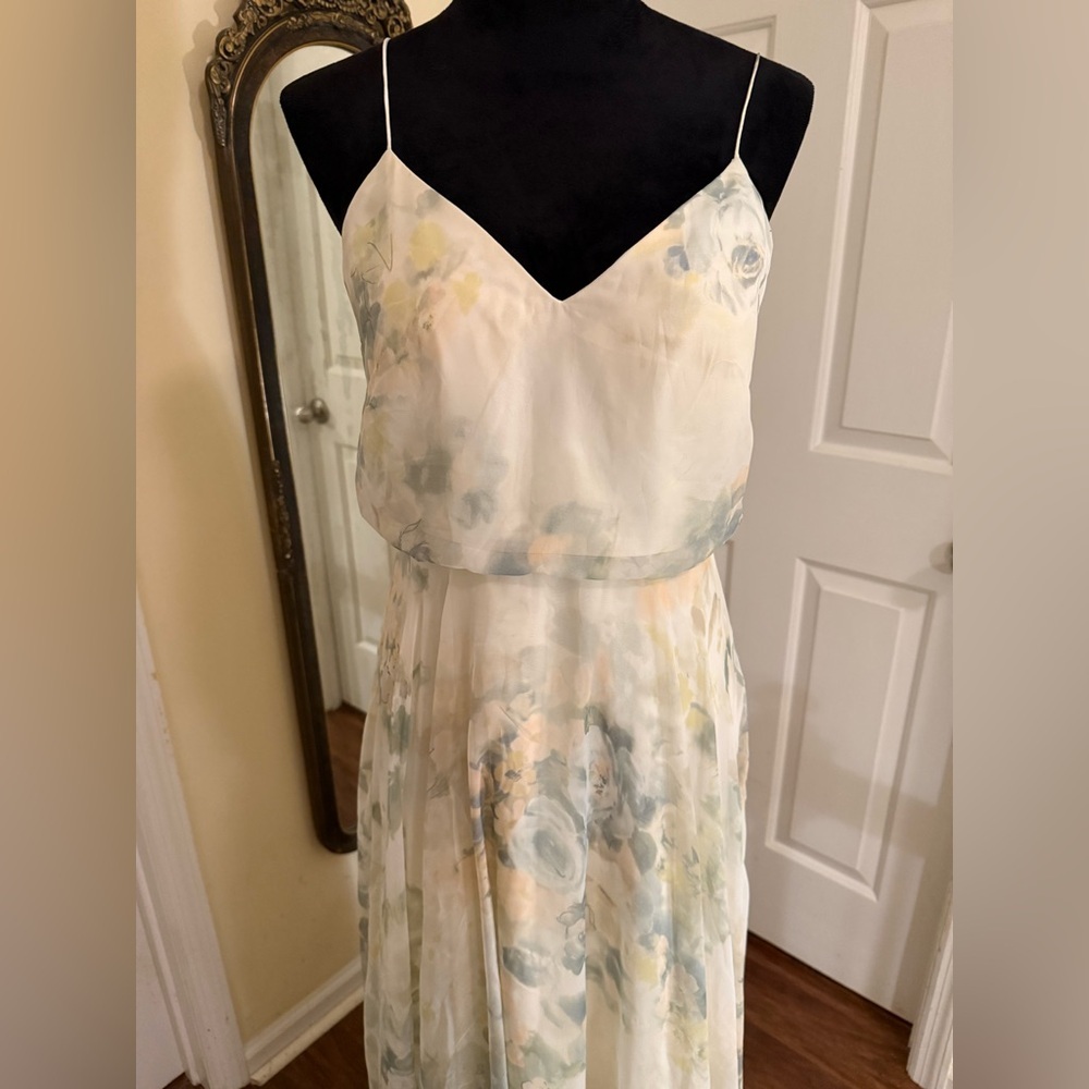 Jenny Yoo Floral Spaghetti Strap Dress - Picture 3 of 12